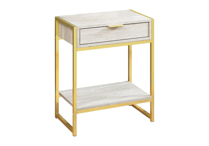Accent Side Table, Storage Drawer, Spacious Tabletop by Unique Piece Furniture