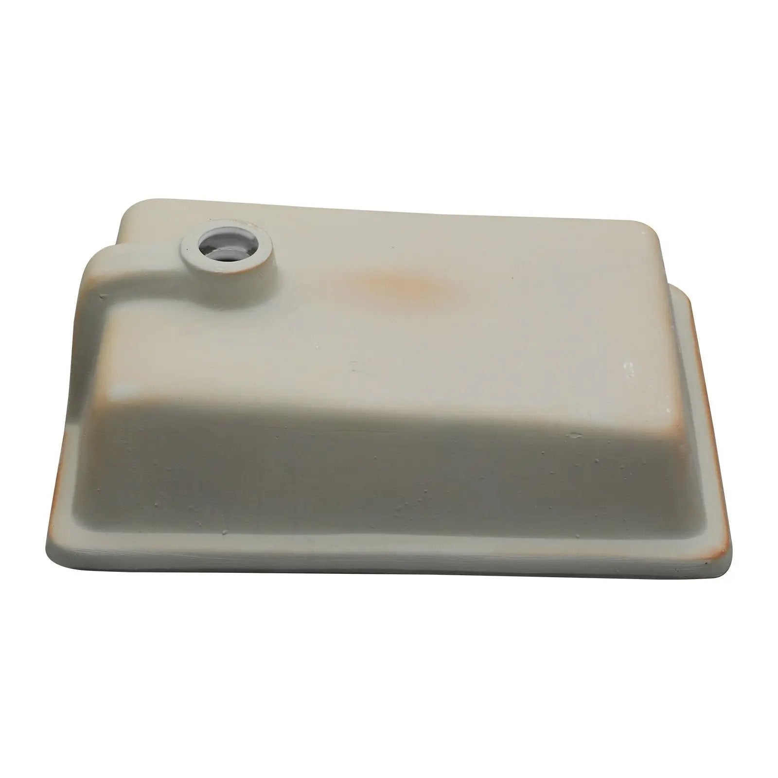 Vertical Undermount Bathroom Sink With Overflow - White by HouseOfZazla