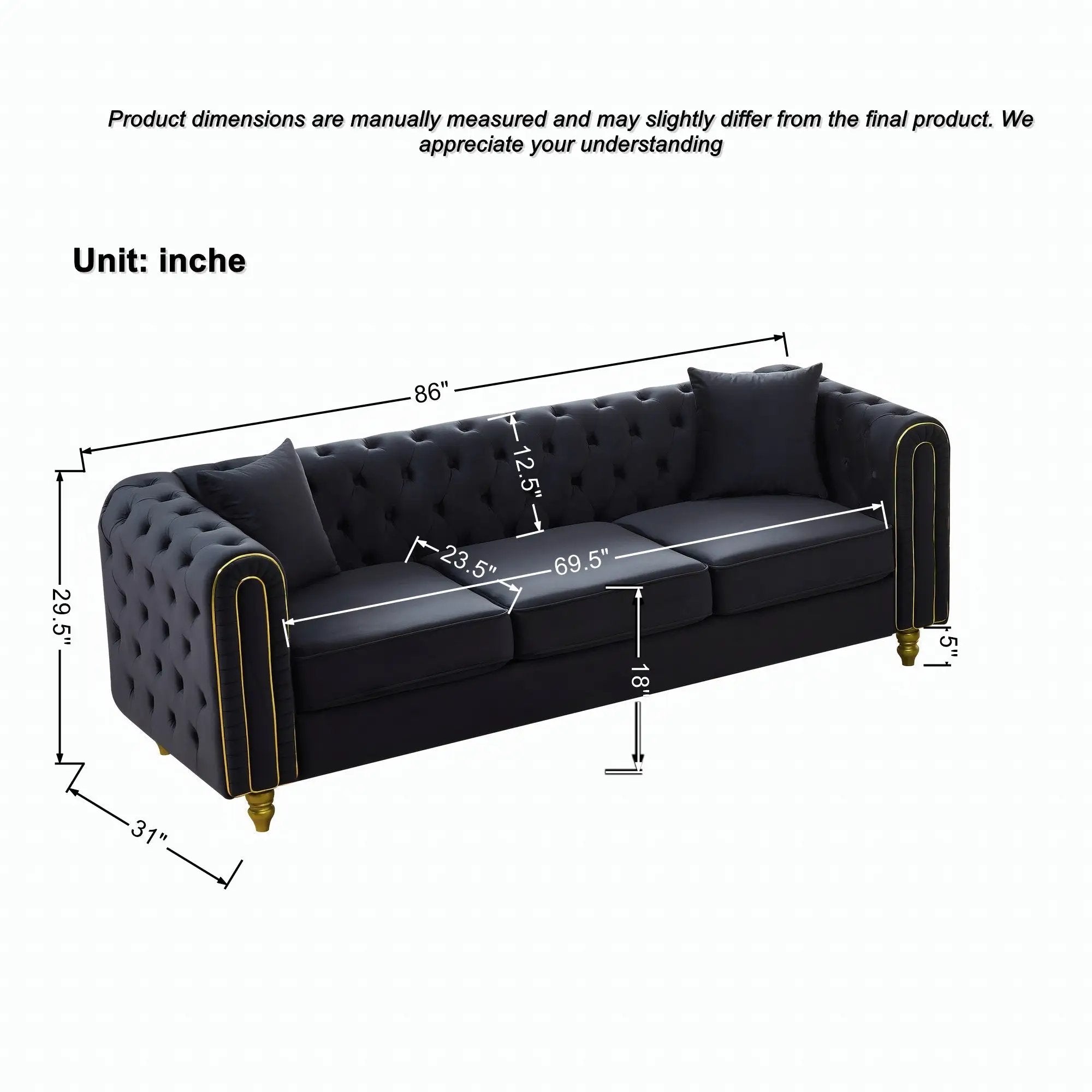 Modern Velvet Loveseat Sofa by HouseOfZazla