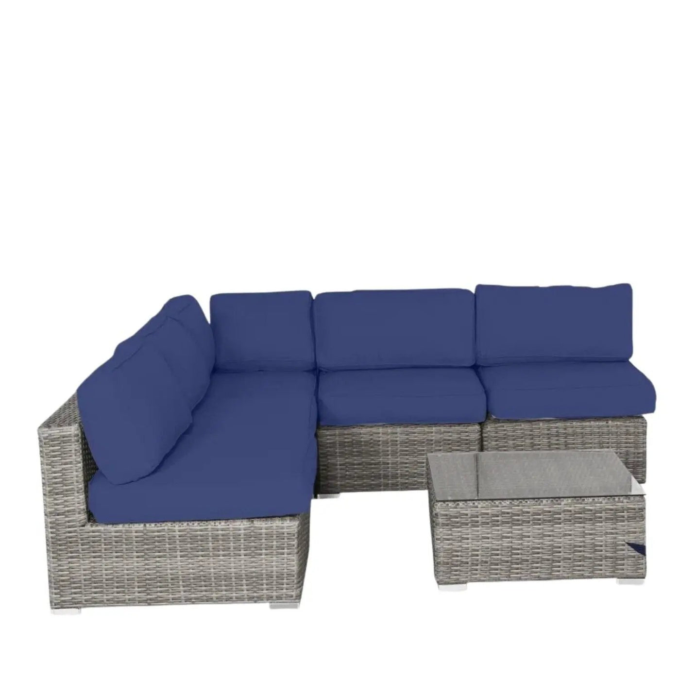 Seating Set With Cushions Handcrafted Wicker Design by HouseOfZazla