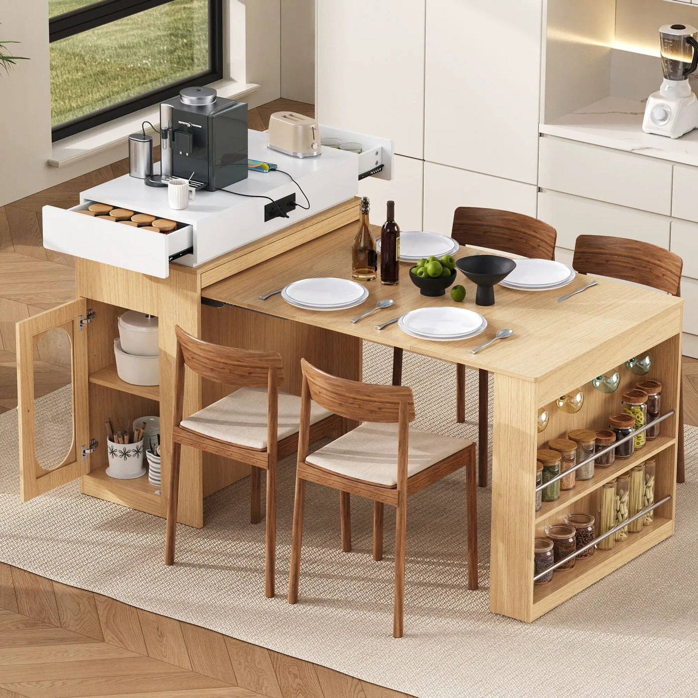 Extendable Dining Table With Folding Top by HouseOfZazla