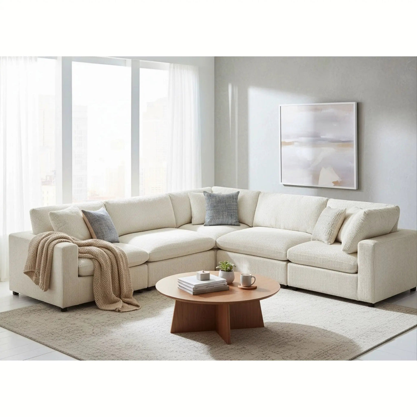 Chelsea - Modular 5 Piece Sectional by HouseOfZazla