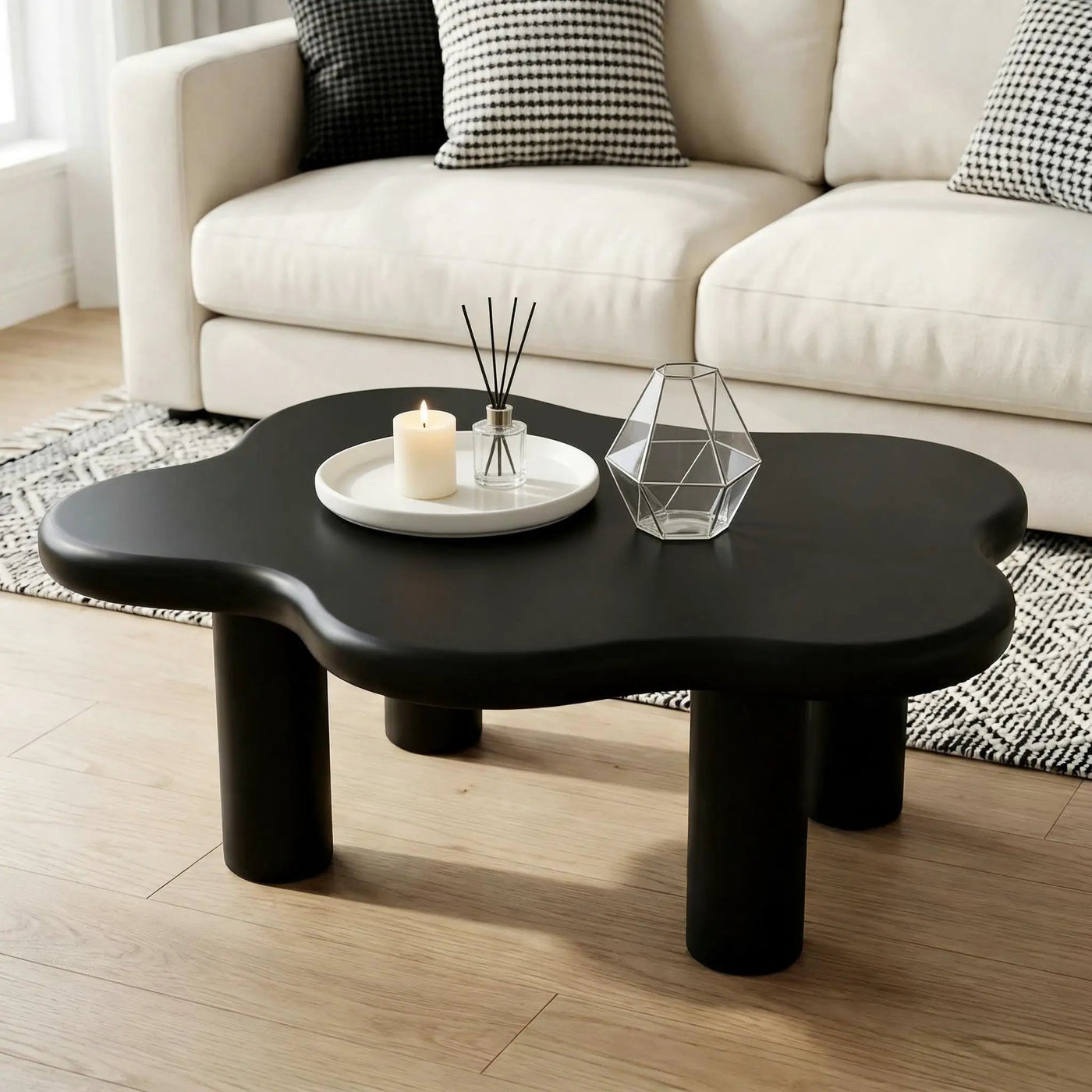 Cloud Shaped Coffee Table With 4 Round Legs by HouseOfZazla