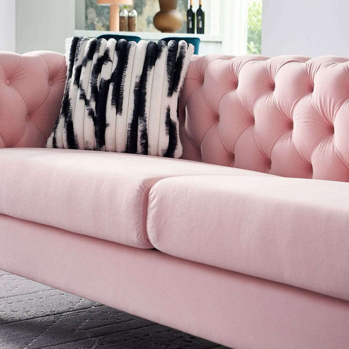 Chesterfield - Modern Tufted Living Room Sofa, 84.25''W Couch by HouseOfZazla