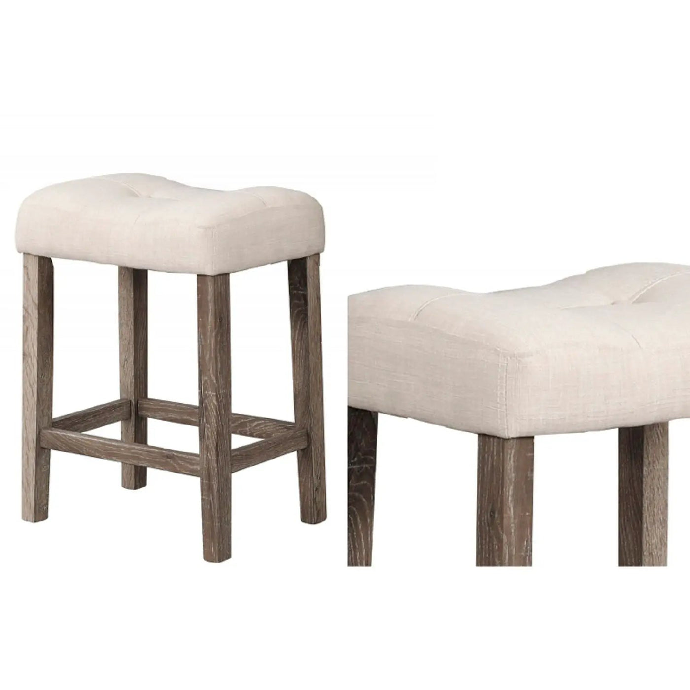 Transitional Counter Dining Set With 4 Tufted Stools by HouseOfZazla