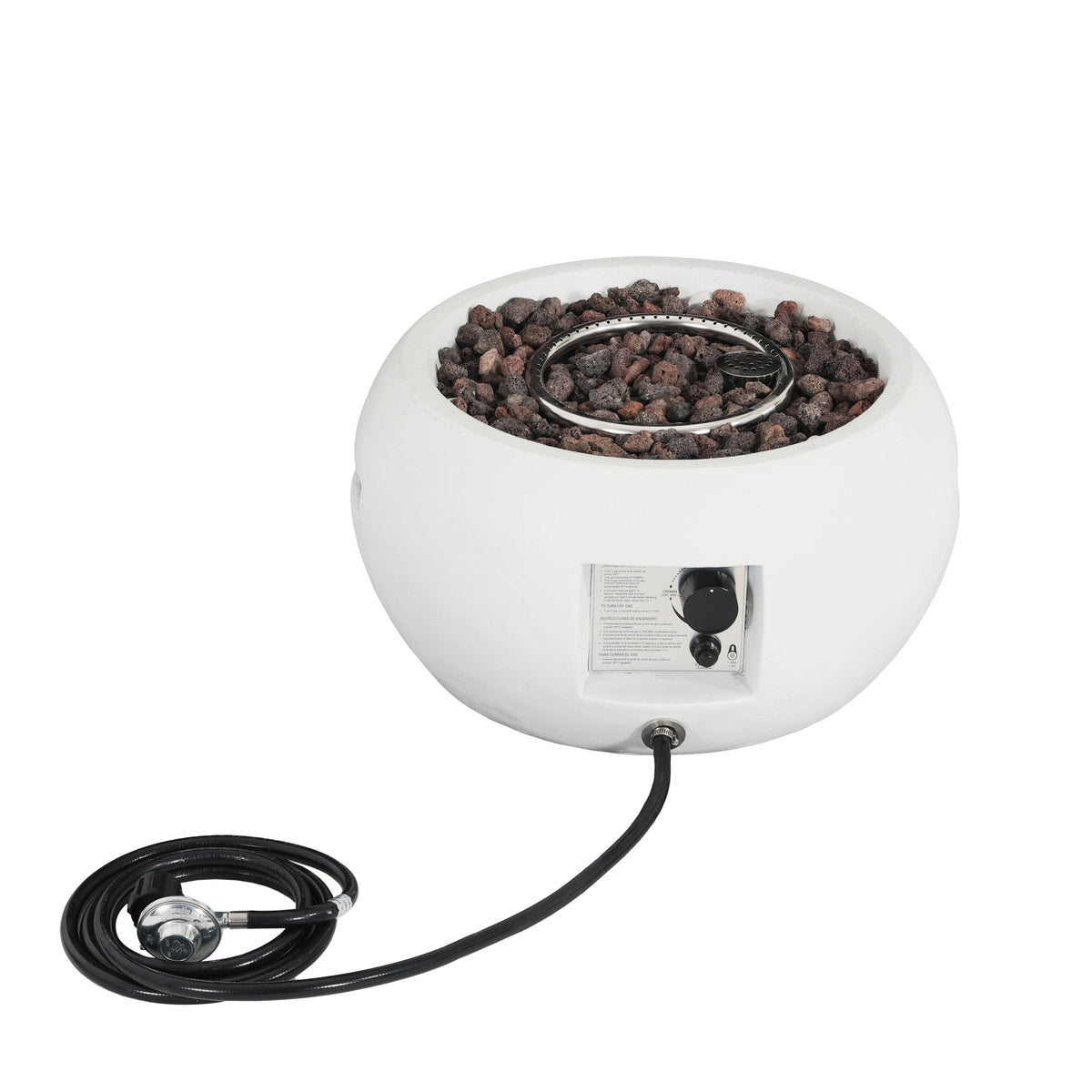 Patio MGO Propane Fire Pit with 40,000 BTU Output - White or Brown, photo 3 of 10