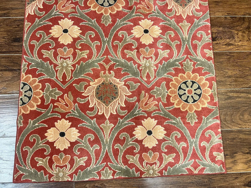 Runner Rug 3 x 14.7, Long Hallway Rug, Wool, Power Loomed, Contemporary, Floral by Jewel Rugs