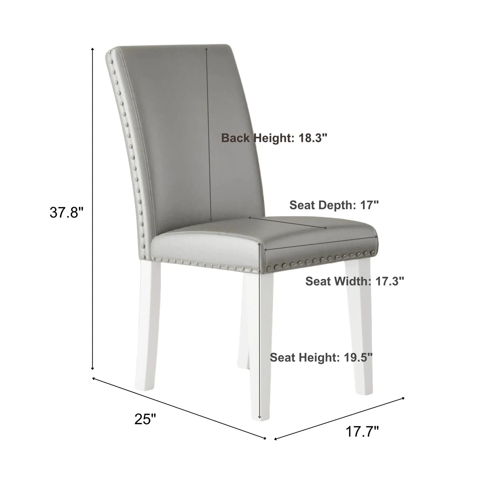 Upholstered Dining Chair With High Back Design (Set of 2) by Unique Piece Furniture