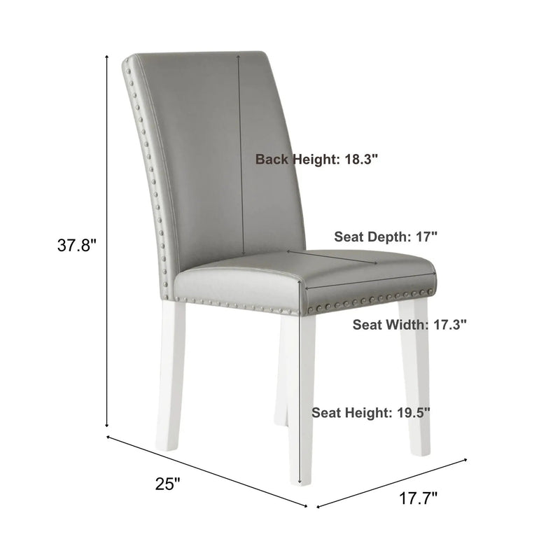 Upholstered Dining Chair With High Back Design (Set of 2) by Unique Piece Furniture