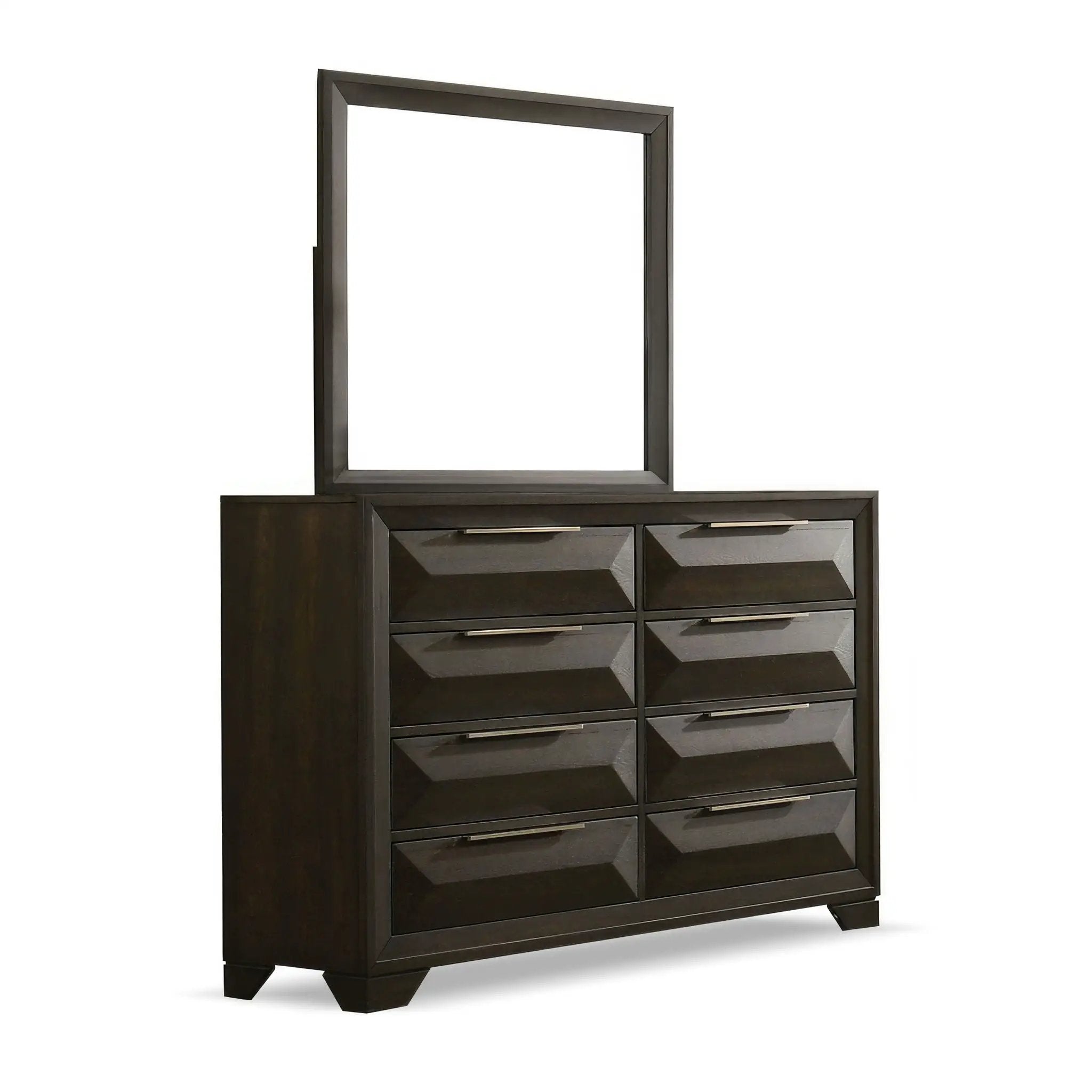 8 Drawer Dresser With Beveled Bracket - Espresso by Unique Piece Furniture