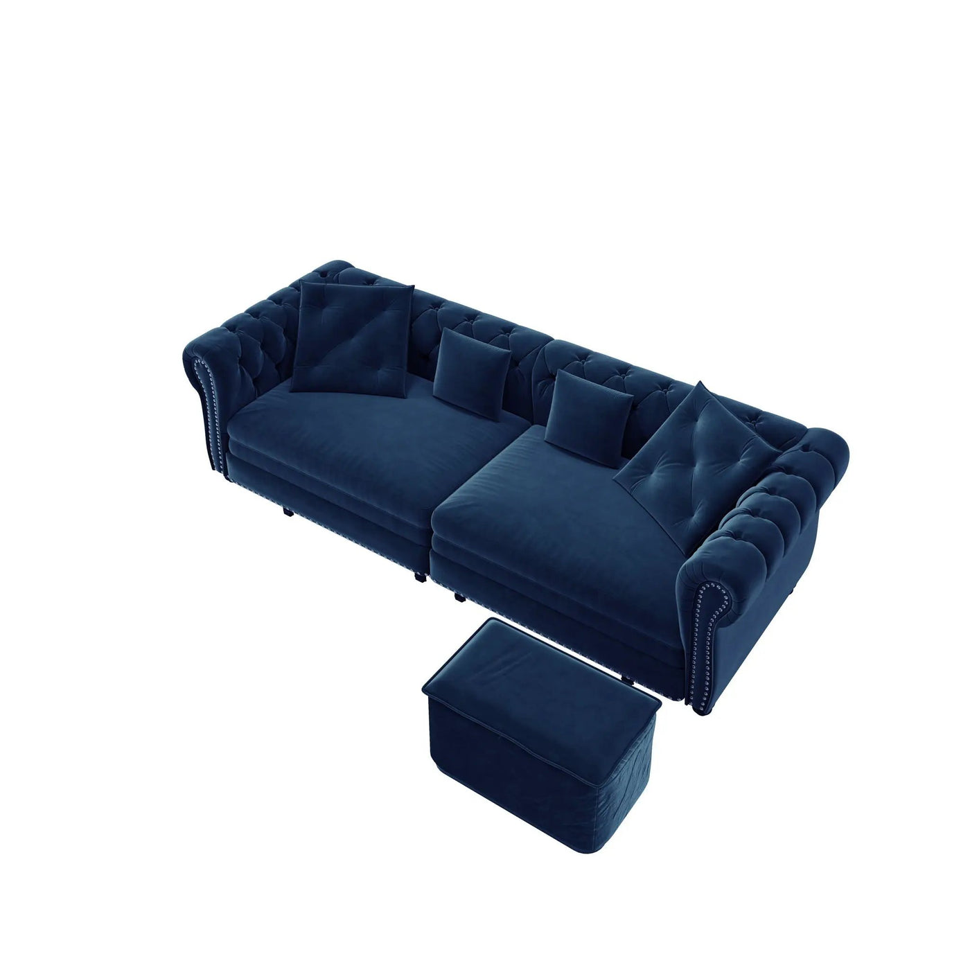 3 In 1 Convertible Sleeper Sofa Bed With Movable Ottoman by HouseOfZazla