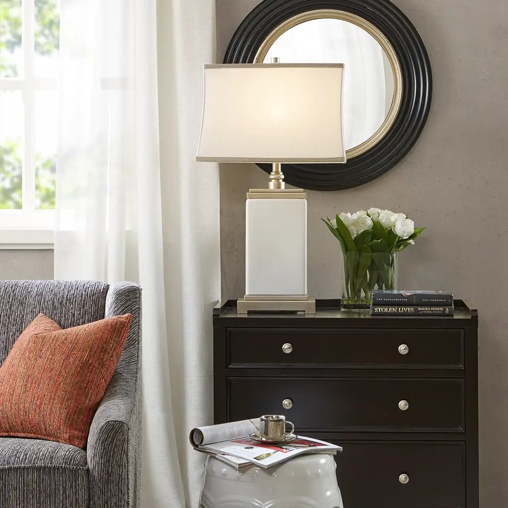 Rectangular Ceramic Table Lamp by HouseOfZazla