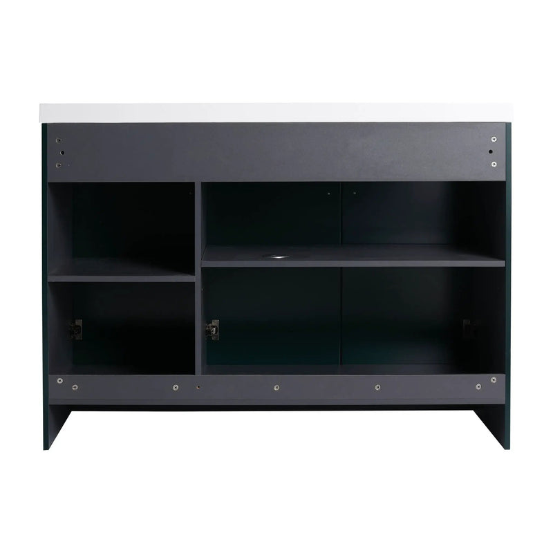 Contemporary Freestanding Bathroom Vanity With Resin Sink & Soft-Close Cabinet Doors by HouseOfZazla