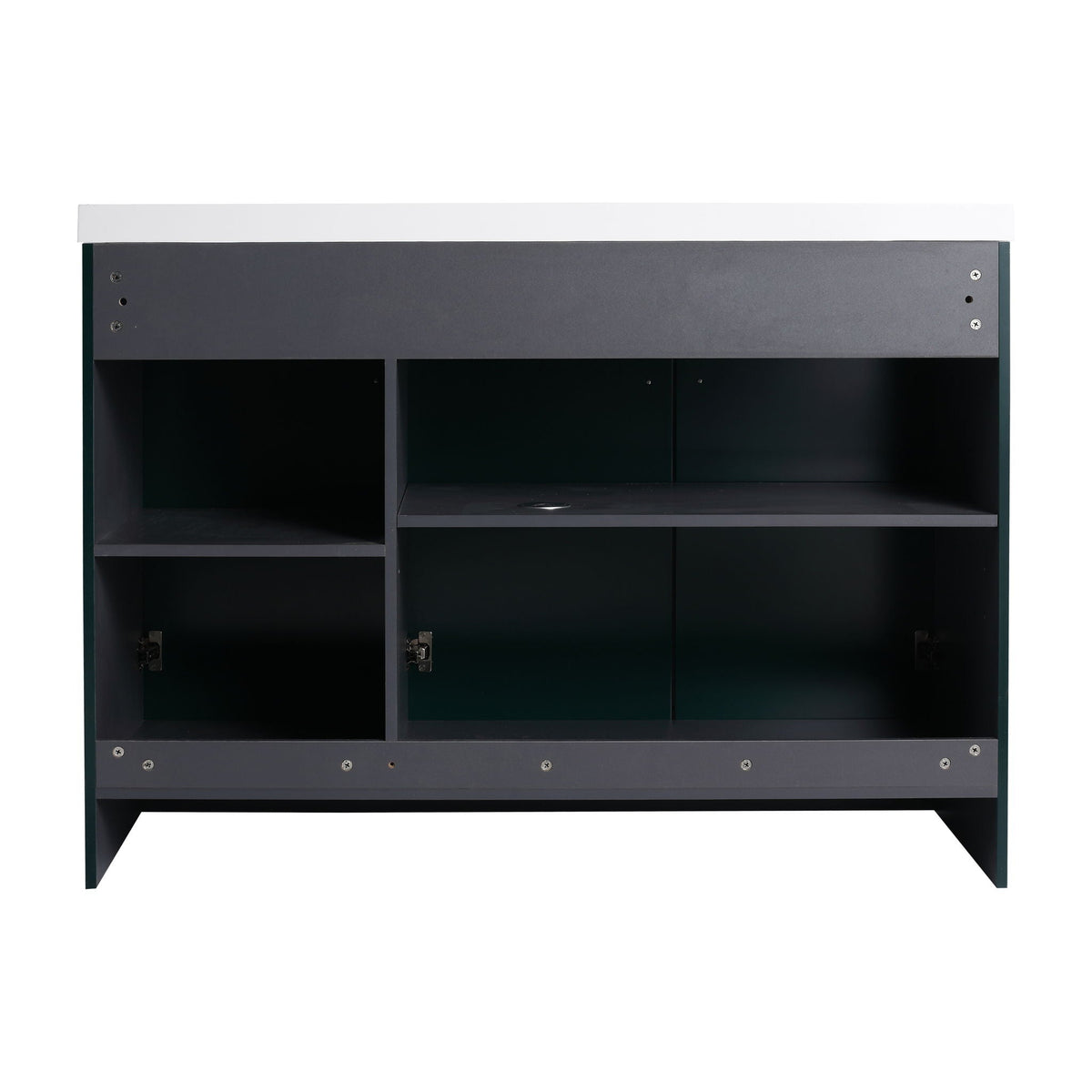 Modern Freestanding Bathroom Vanity with Soft Close Cabinet Doors - Pearl Silver, White, or Dark Green, photo 40 of 40