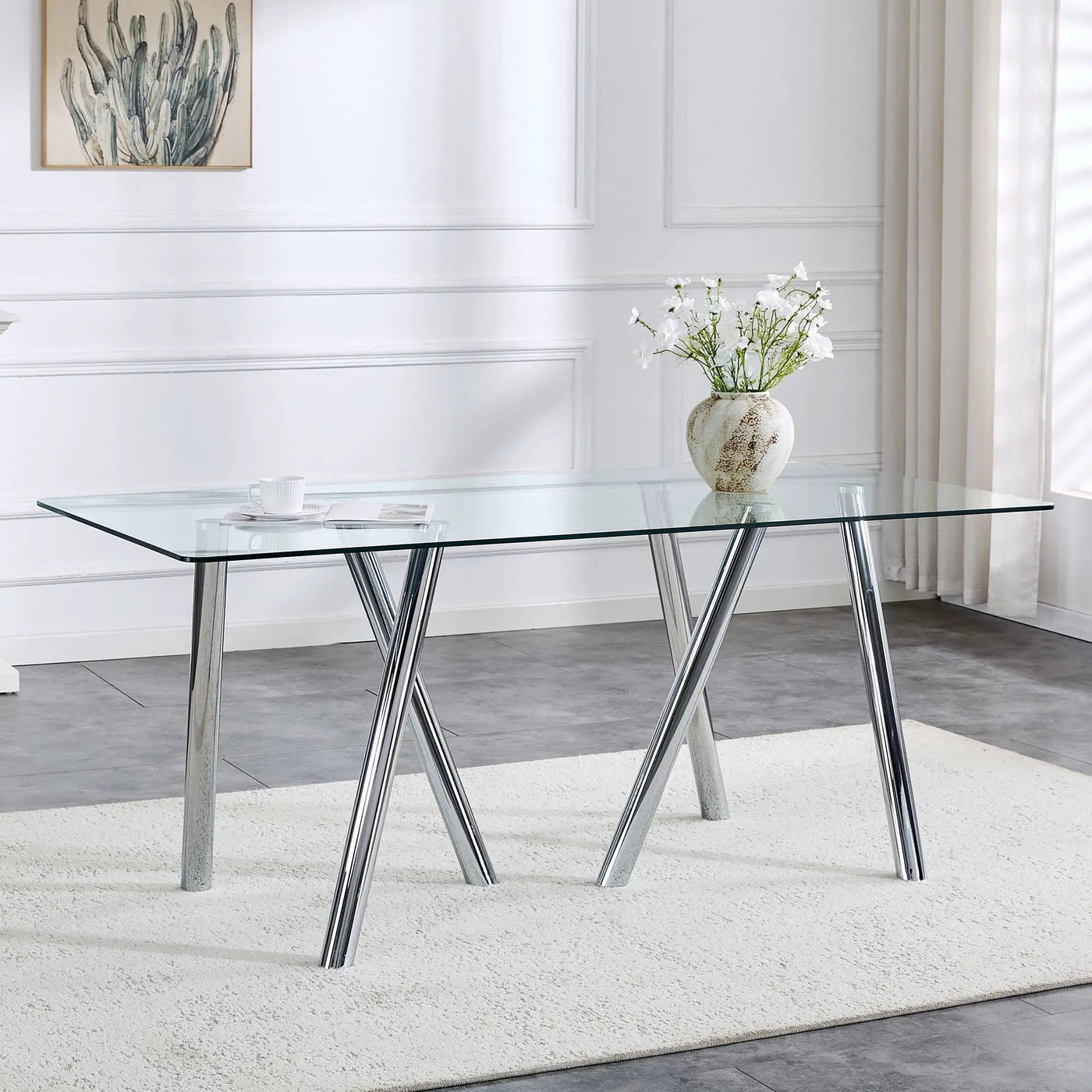 Dining Table With Transparent Surface by HouseOfZazla