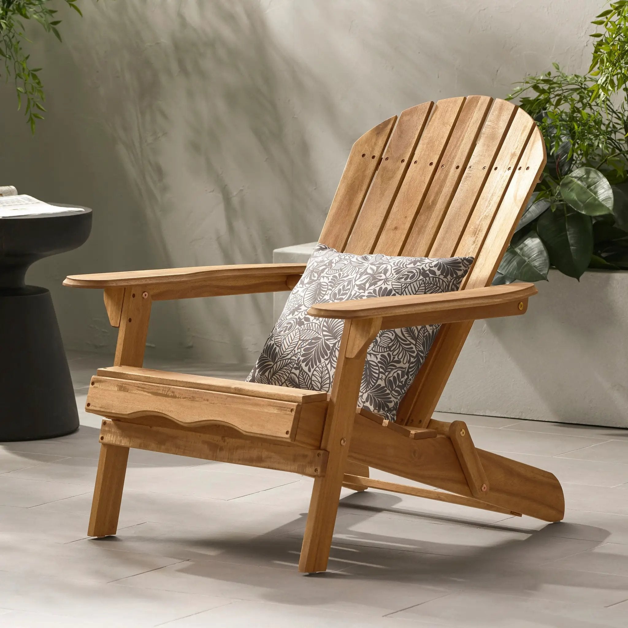 Folding Adirondack Chair Wooden Accent Furniture Lounge Chair by HouseOfZazla