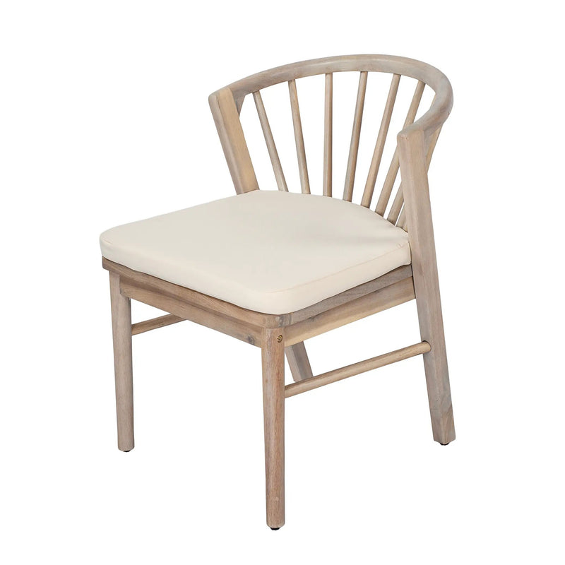 Outdoor Dining Chairs Set of 2, Acacia Wood Patio Chairs by HouseOfZazla