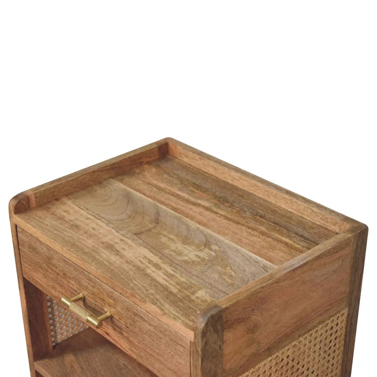 Larissa - T Bar Open Bedside Table - Oak by HouseOfZazla