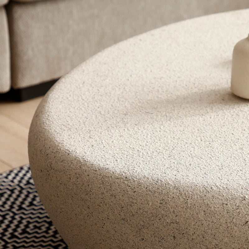 43.31'' Fiberglass Elliptical Coffee Table for Living Room by HouseOfZazla