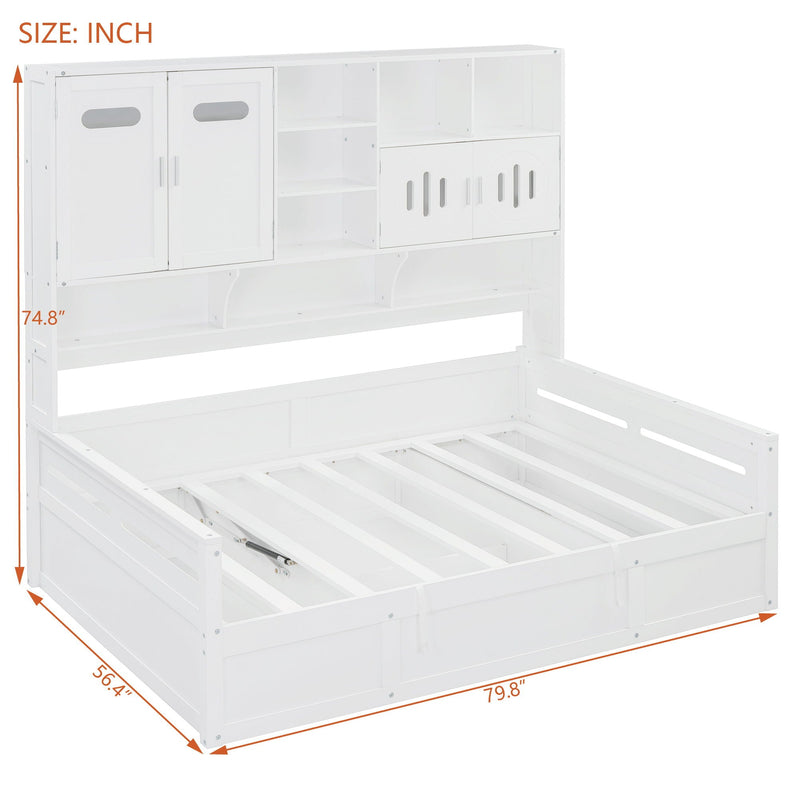 Daybed With All-In-One Cabinet And Shelf by HouseOfZazla
