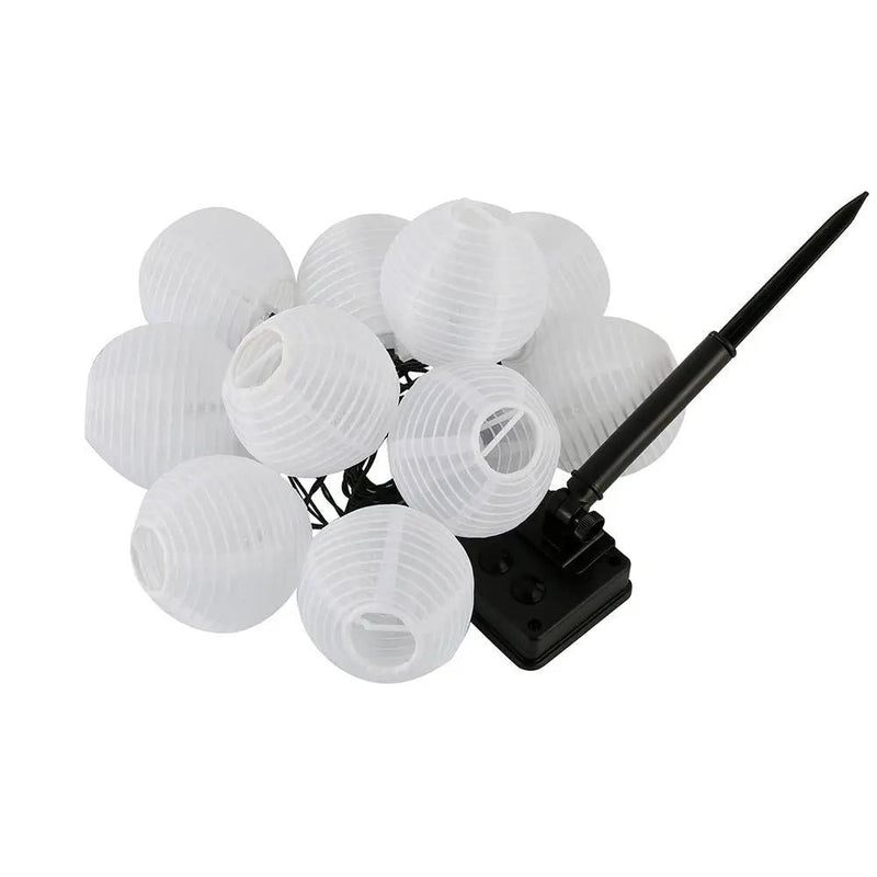27Ft Solar Lamp Lantern Led Solar Garden Light Garland -10 Bulbs by Outdoor Solar Outlet