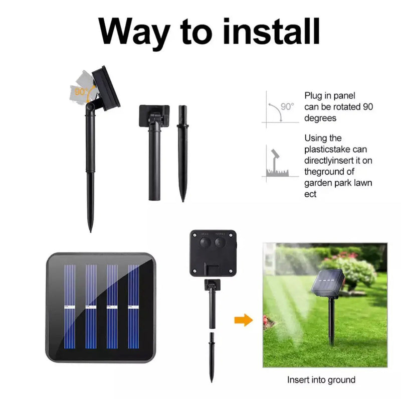 27Ft Solar Lamp Lantern Led Solar Garden Light Garland -10 Bulbs by Outdoor Solar Outlet