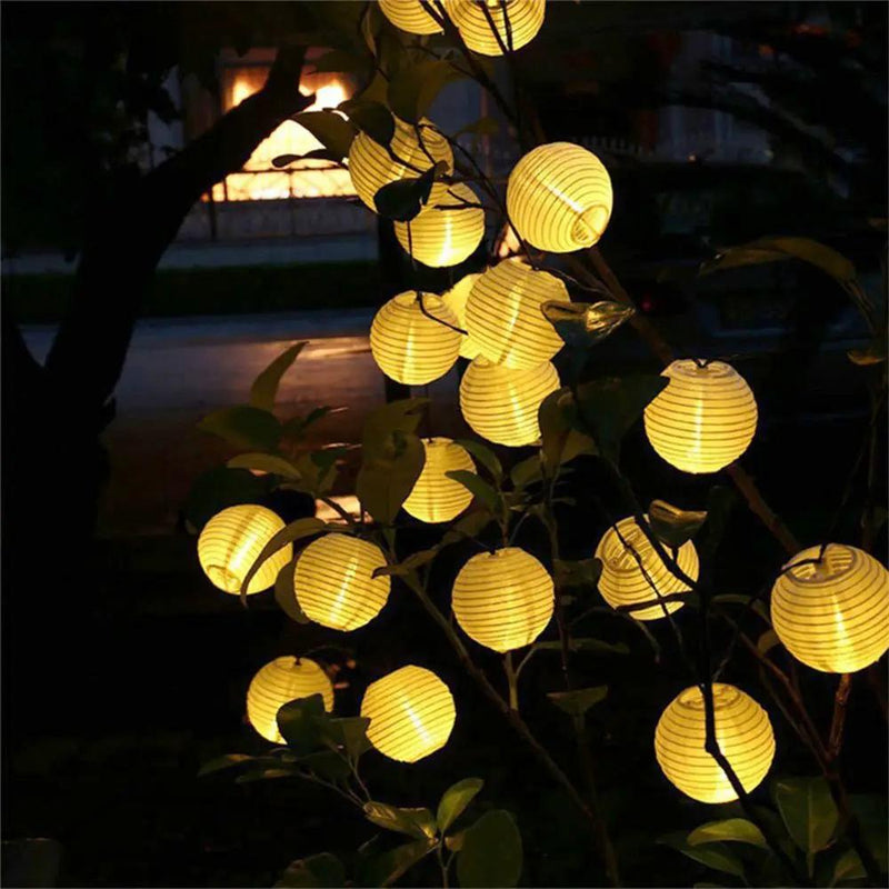 27Ft Solar Lamp Lantern Led Solar Garden Light Garland -10 Bulbs by Outdoor Solar Outlet