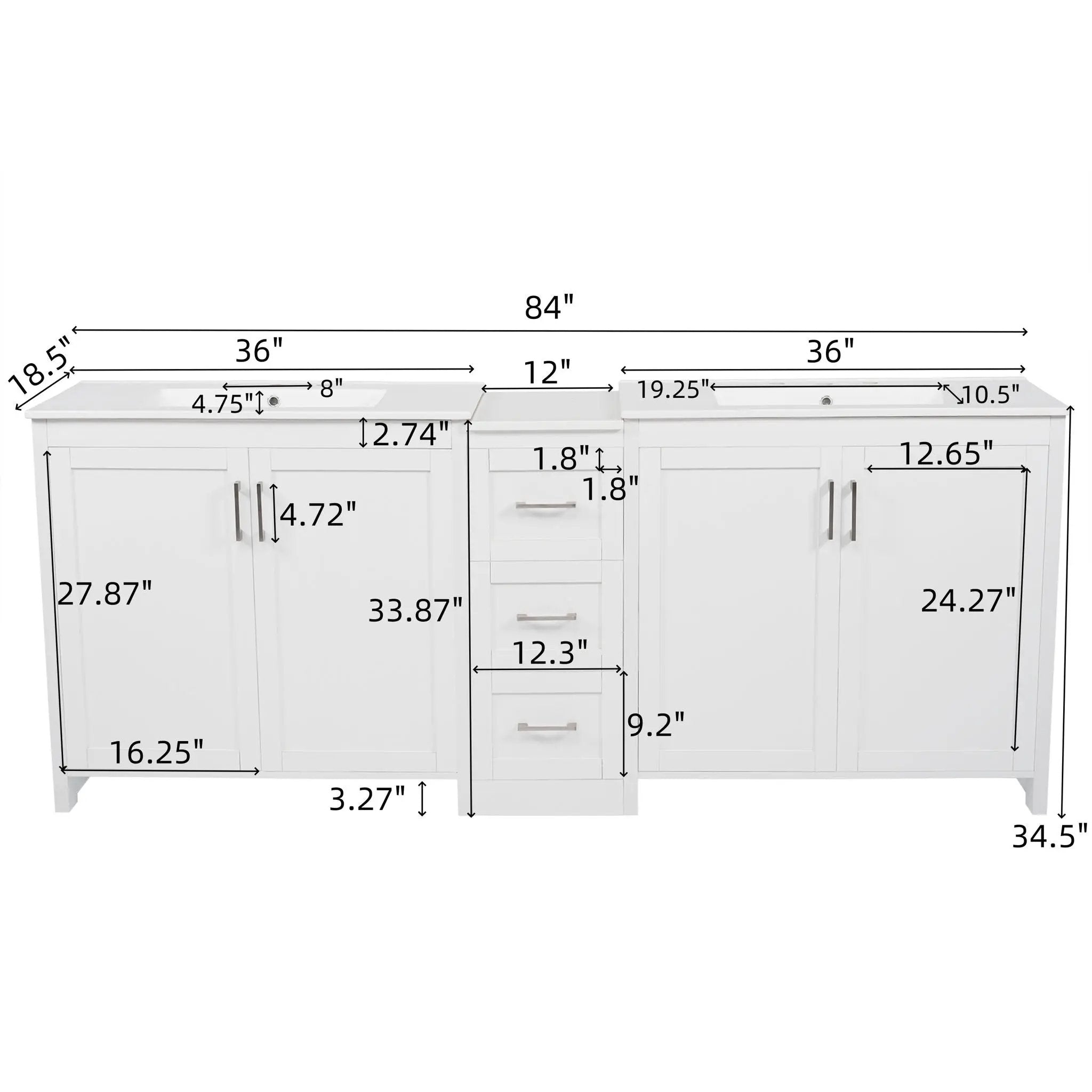Double Sink Bathroom Vanity With Quartz Countertop by HouseOfZazla