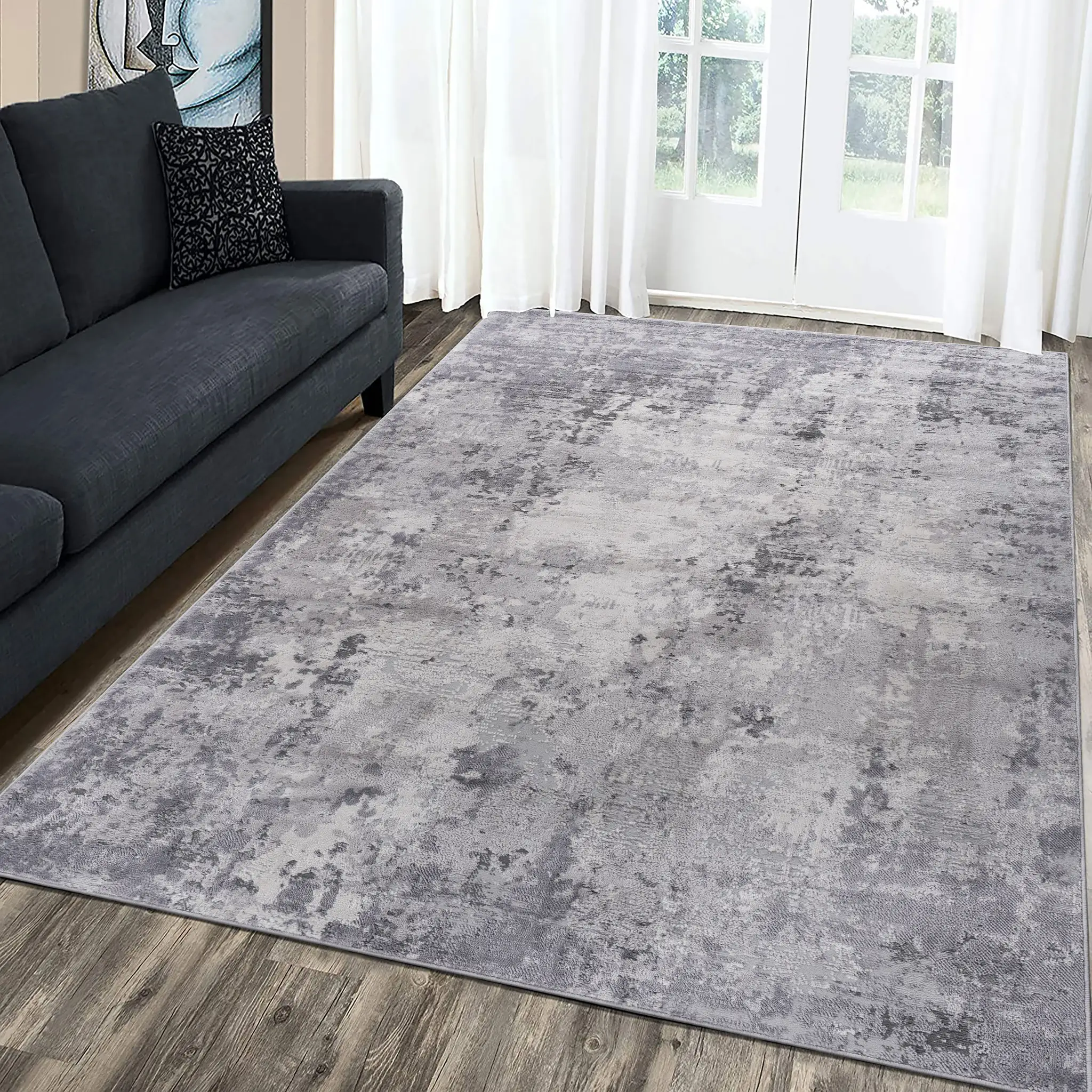Marfi Collection 7.9X10 Light Area Rug by HouseOfZazla