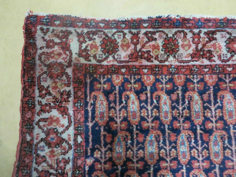 4' X 6' Antique Handmade Turkish Sivas Wool Rug Vegetable Organic Dye Nice Blue by Jewel Rugs