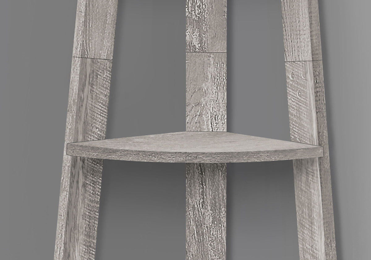 5-Tier Corner Bookshelf with Fixed Shelves - Particle Board, Black, White, Dark Brown, Dark Gray, photo 6 of 16
