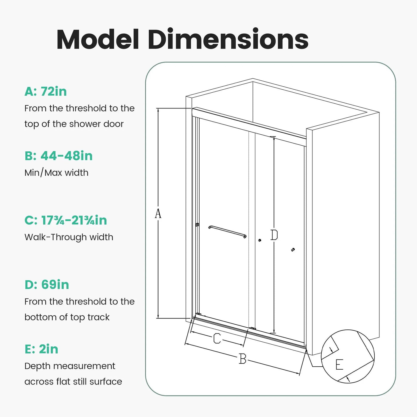 Semi Frameless Double Sliding Shower Door with Tempered Glass by HouseOfZazla