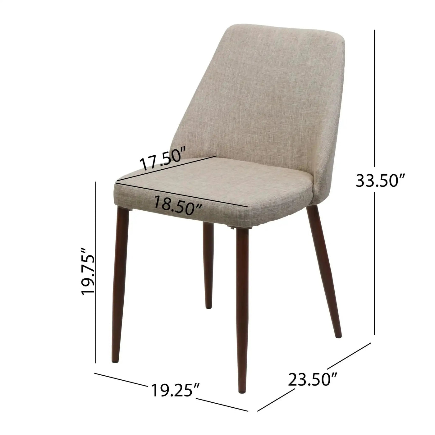 Modern Dining Chair With Iron Legs And Wood Finish by HouseOfZazla