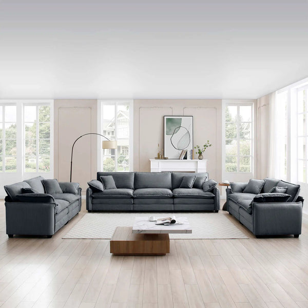 Modern Living Room Sofa 3 Pieces Set, photo 2 of 10