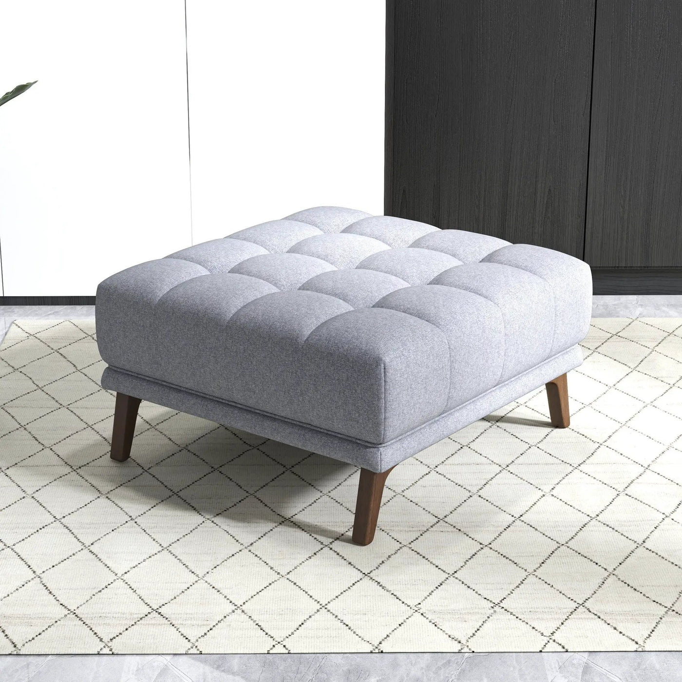 Addison - Square Upholstered Ottoman by HouseOfZazla