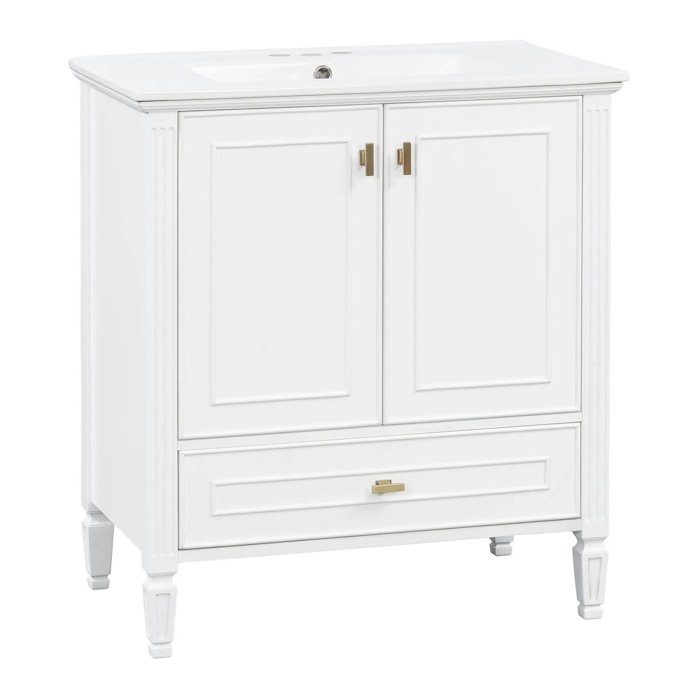 Freestanding Vanity With 1 Drawer & 2 Soft Close Doors With Door Mounted Storage by HouseOfZazla