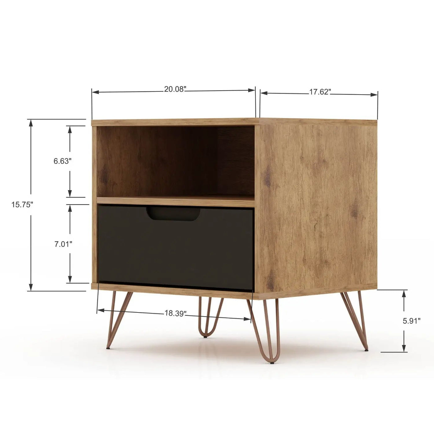 Rockefeller - Nightstand With 1 Drawer by HouseOfZazla