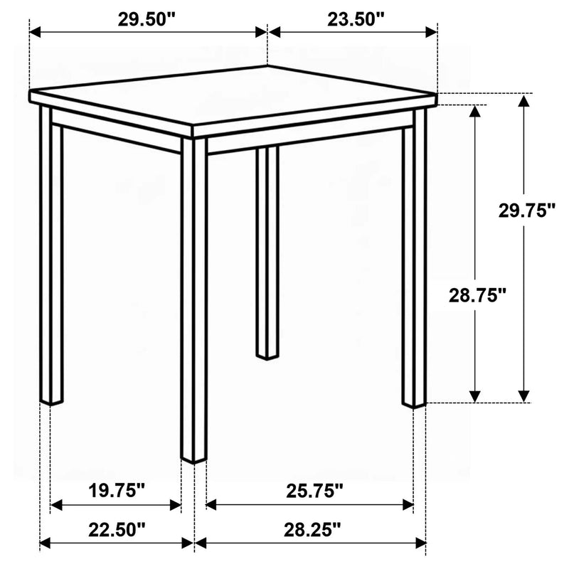 Garza Space Saving Rectangular Dining Table Greige Oak by Unique Piece Furniture