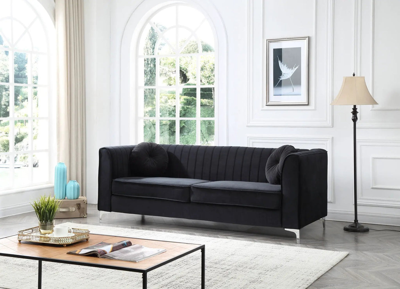 Delray - Micro Suede Sofa by HouseOfZazla