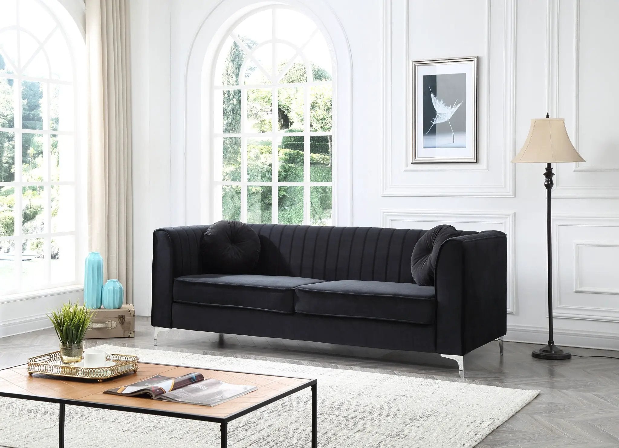 Delray - Micro Suede Sofa by HouseOfZazla