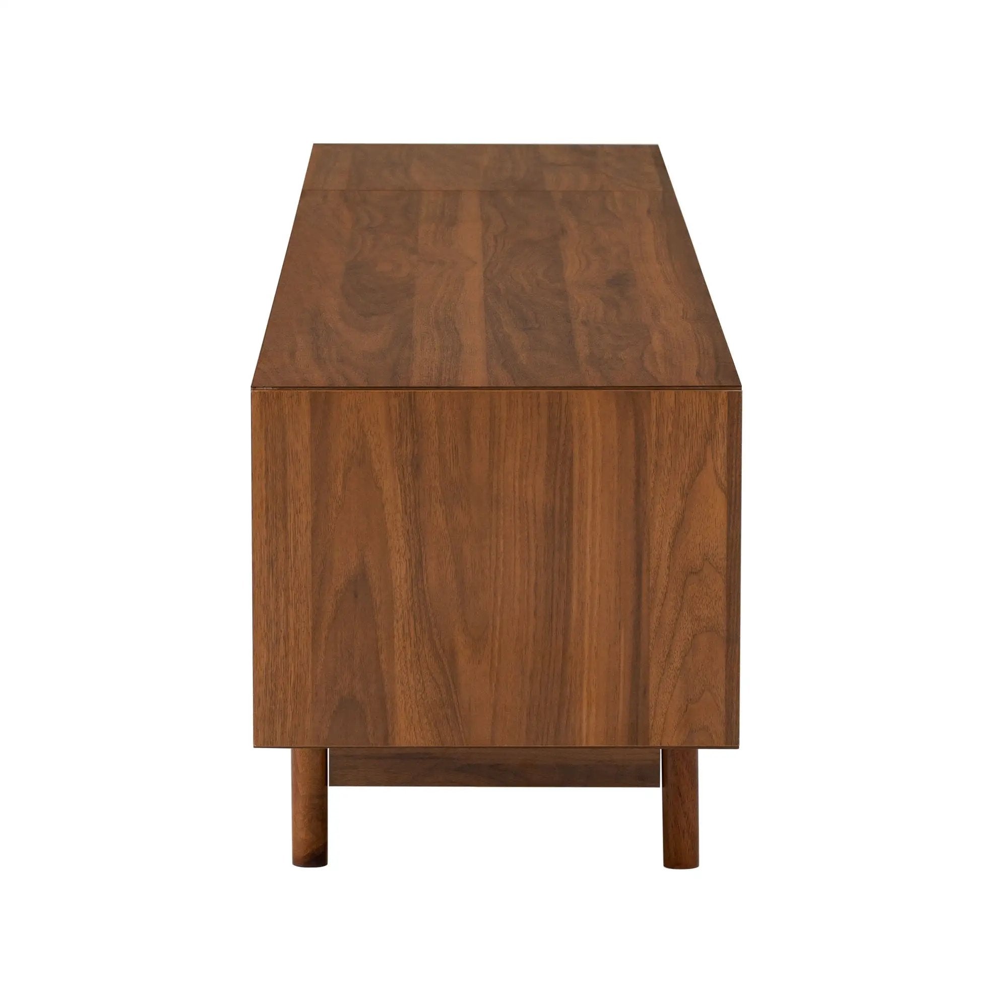 Modern TV Stand With Fluted Glass Doors & 2 Drawers by HouseOfZazla
