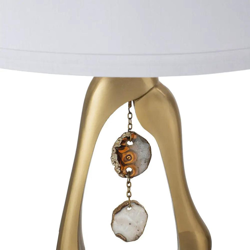 Geode-Inspired Gold Aluminum Table Lamp by HouseOfZazla