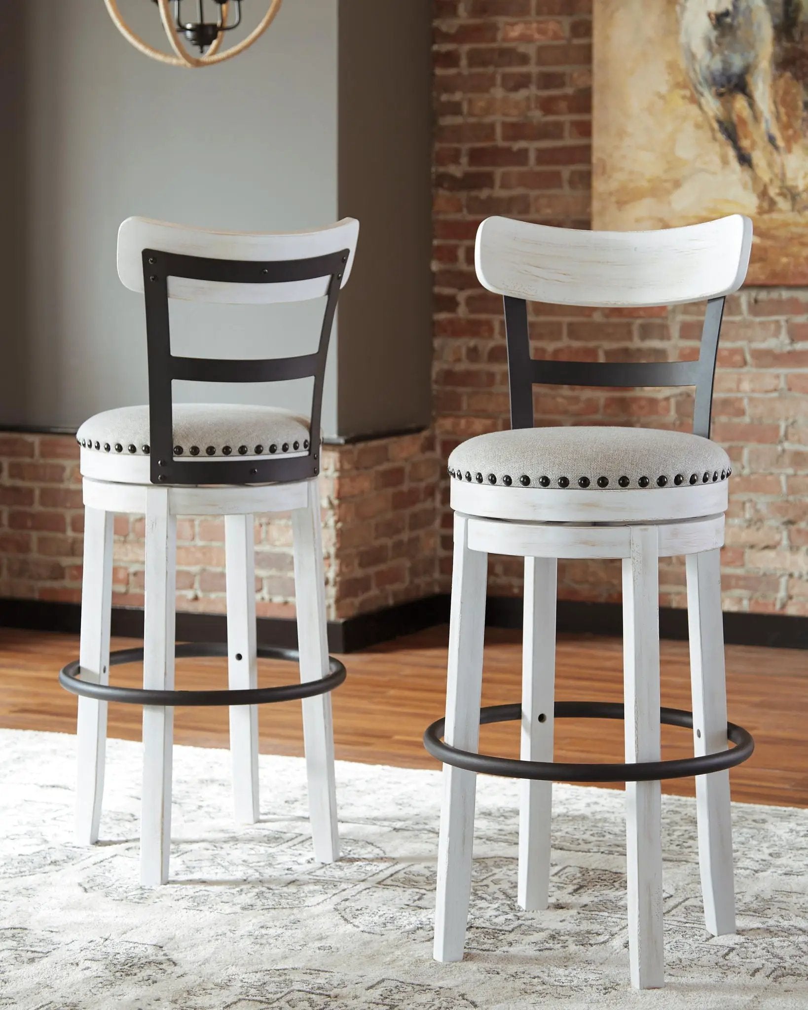 Valebeck - Tall Upholstered Swivel Barstool by Unique Piece Furniture