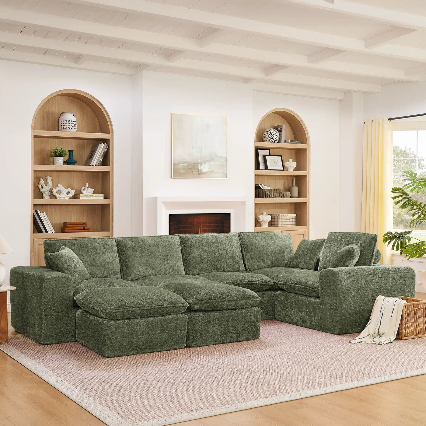 Sectional Sofa With Moveable Ottoman by Unique Piece Furniture