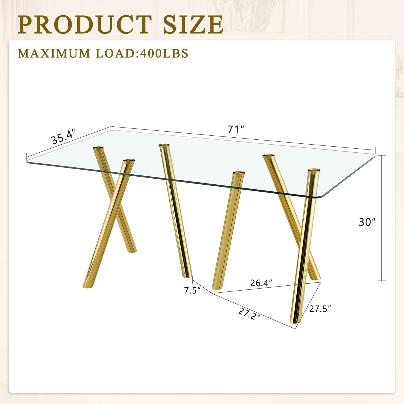 Dining Table With Transparent Surface by Unique Piece Furniture