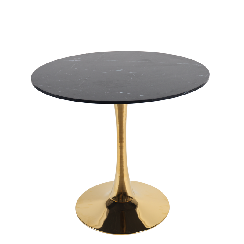Mid-Century Black Marble Tulip Table by HouseOfZazla