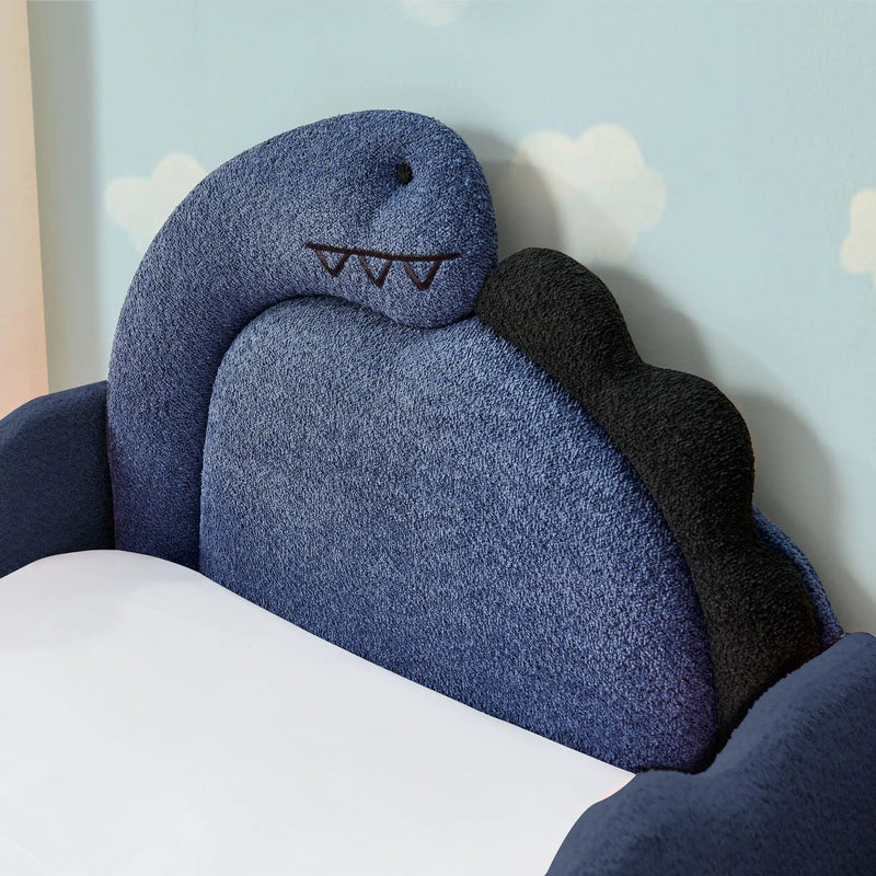 Cute Dinosaur Shaped Bed With Safety Guardrail, Toddler Frame by Unique Piece Furniture