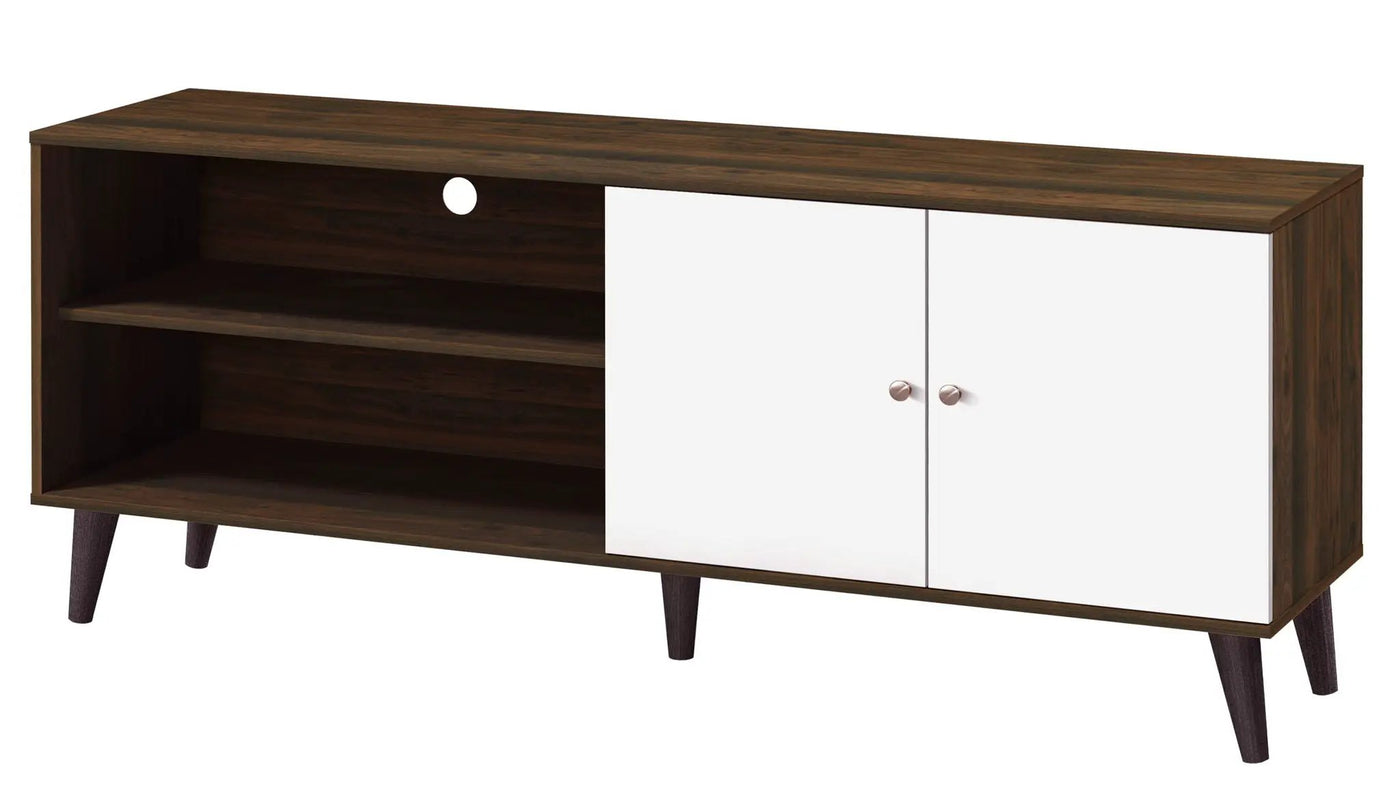 Amidon - TV Stand, With 2 Storage Shelves And 1 Cabinet by HouseOfZazla
