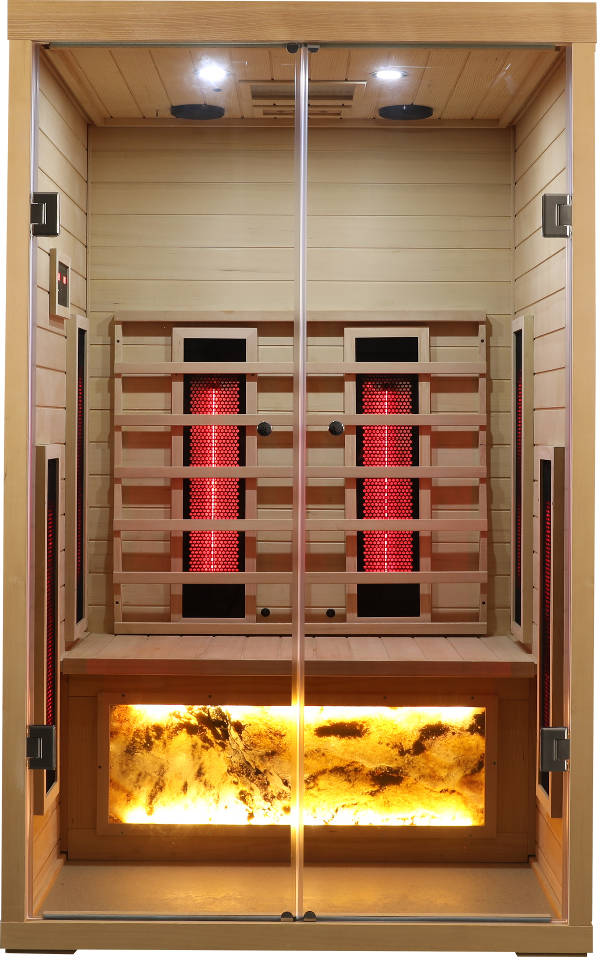 Two Person Hemlock Wood Far-Infrared Sauna Room with Digital Control Panel, photo 3 of 4