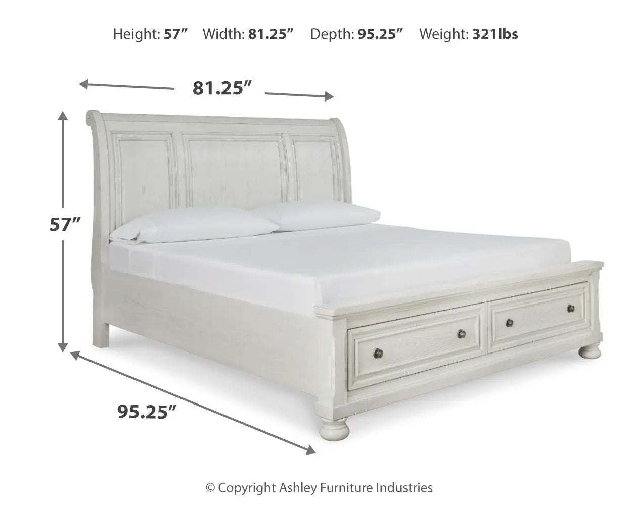 Robbinsdale - Sleigh Bed by Unique Piece Furniture